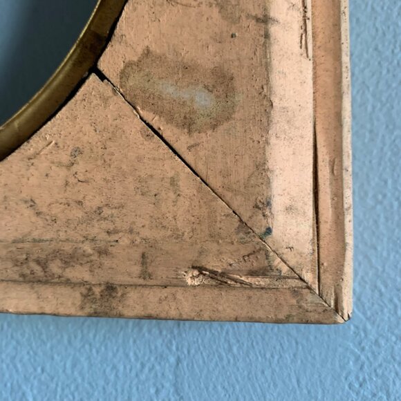 Stunning Antique Ornate Gold Oval Frame With Black Matte Finish Attic Find - Picture 9 of 12